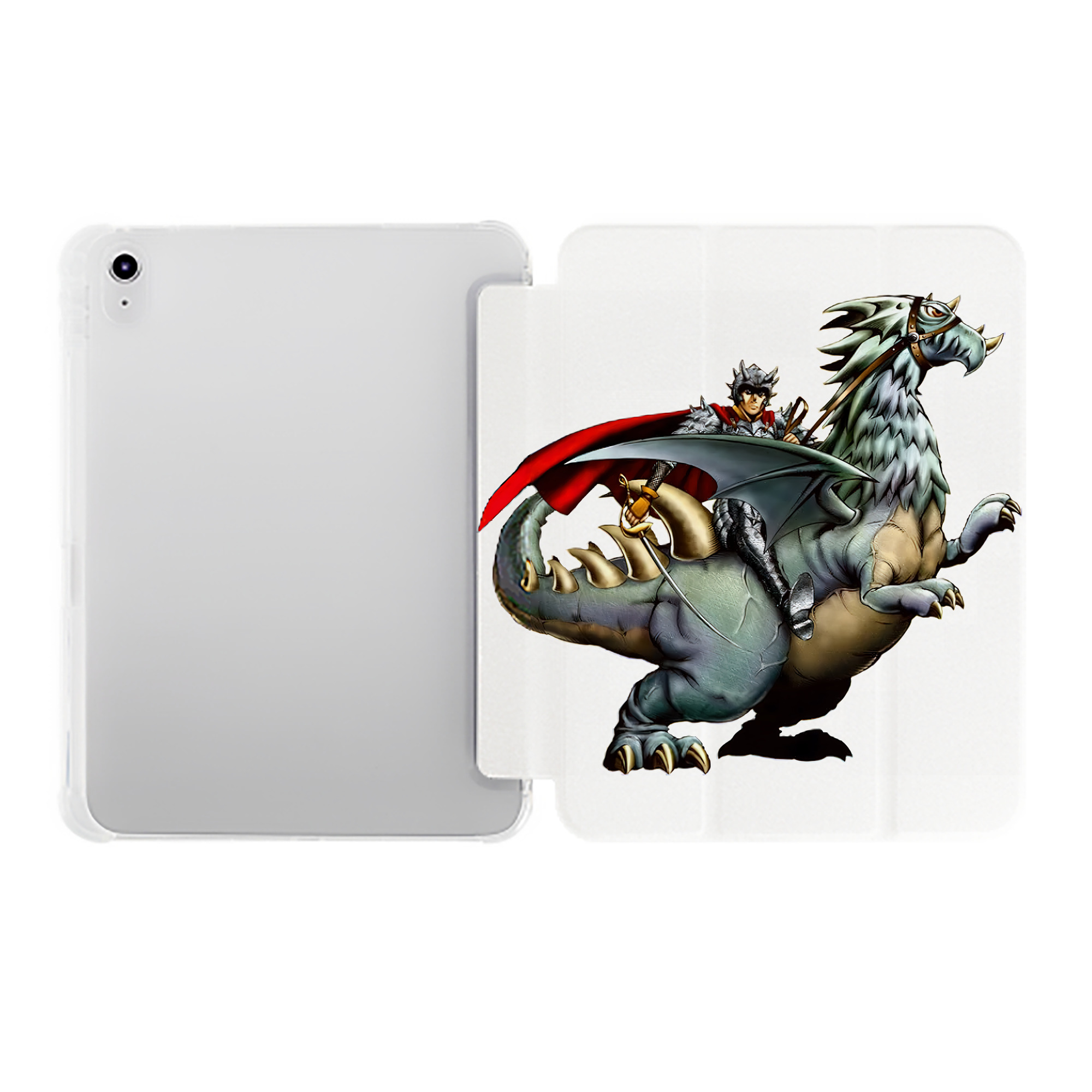 （画像用） 遊☆戯☆王 Yu-Gi-Oh! IPad ケース ペン収納付き 三つ折りスタンド PUレザー×シリコン 対応機種9.5/10.5/10.9インチ